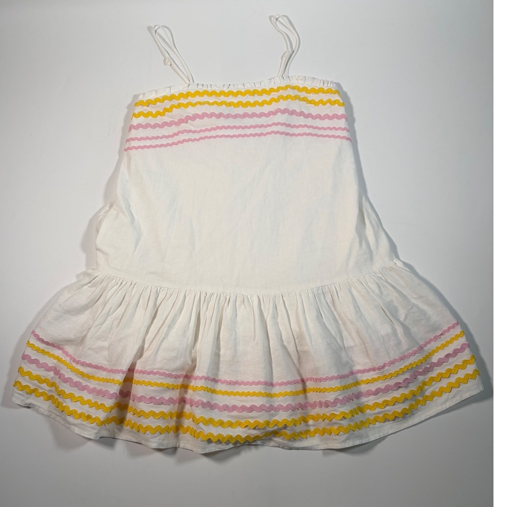 Lisa Marie Fernandez x Target Ric Rac Linen Blend Mini Sundress XS White